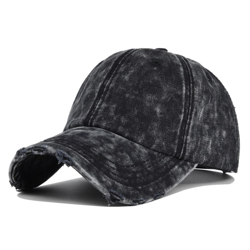 Unisex Scrubbing beyzbol şapkaları, retro şapkalar, basit şapkalar, kavisli saçakları ile güneşi örten açık hava spor şapkaları._voghion.com