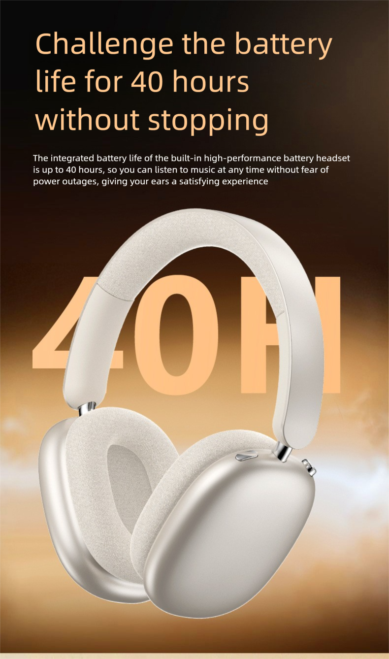 New Patch Knob Active Noise Cancelling Over-Ear Headphones Bluetooth True Wireless Long Battery Life Compatible With_voghion.com