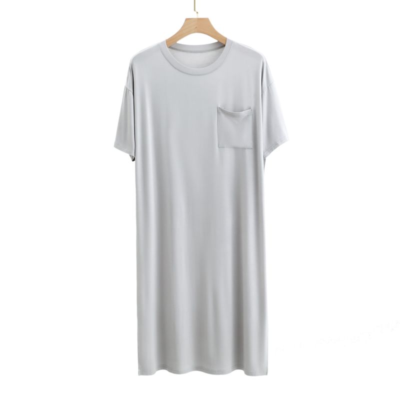 Men's Pajama Set | Modal Cotton Short Sleeve Knee Length Loose Large Home Casual Style-XL_voghion.com