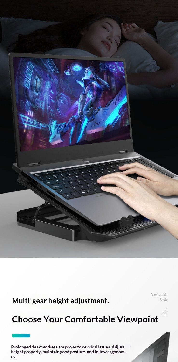 NeoGear NeoGear Cooler Silent Stand For 14-15.6 Inch Laptop Cooling Pad With Fan_voghion.com