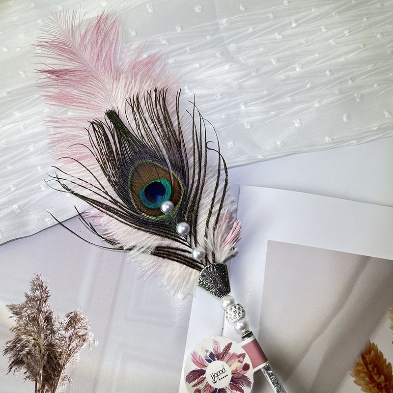 New Wand Peacock Feather Pet Felt Retractable Catnip Hanging Cat Teaser Toy_voghion.com