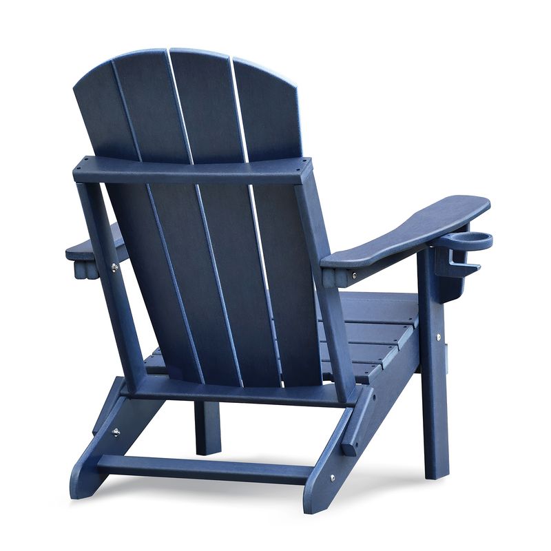 3 PCS Folding Adirondack Sets,2 Resin Adirondack and Side Table_voghion.com