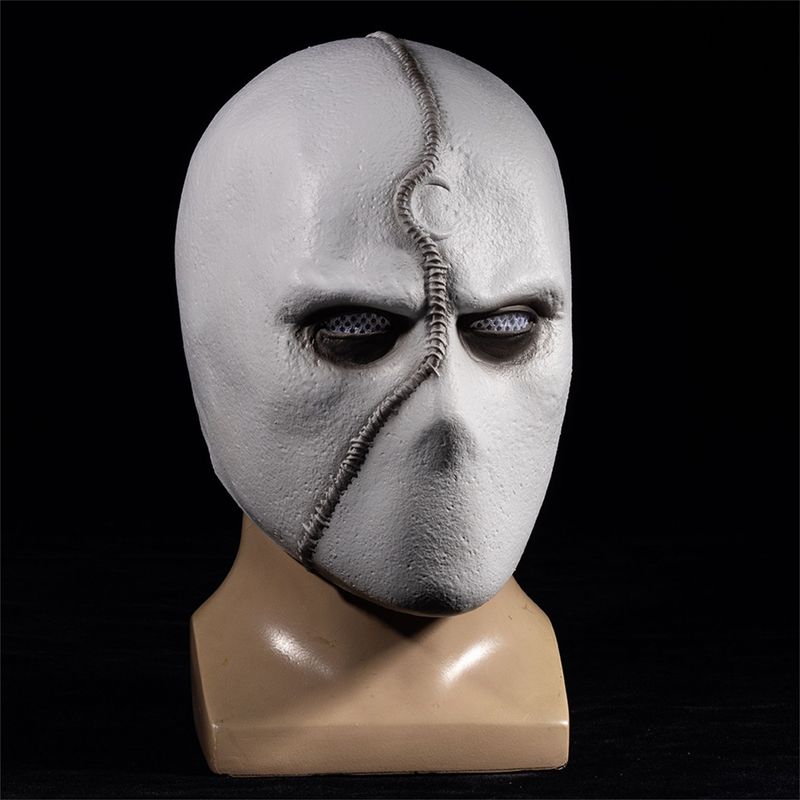 Jinleiou Add Ambient Face Cover High Simulation Emulsion LED Light Moon Knight Face Headgear Souvenir Supplies_voghion.com