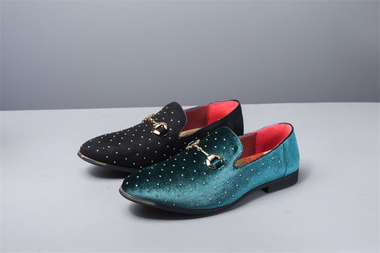 Forårs italienske blå lædersko af høj kvalitet til mænd, herresko i læder, brudesko, lakerede herreloafers, store størrelser: 39-49_voghion.com