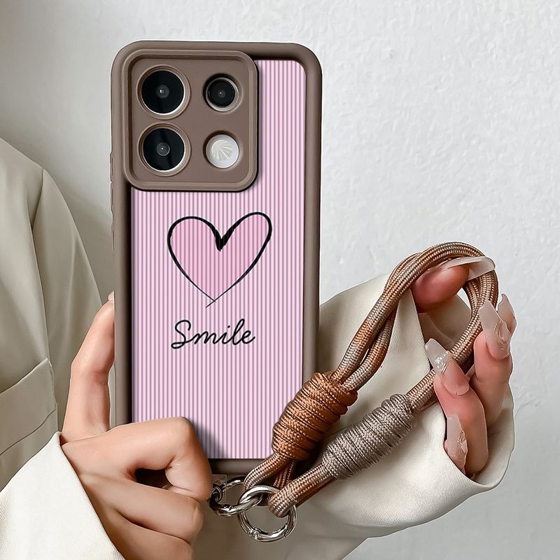 Liefde Hart Polsketting Lanyard Case Voor Xiaomi 14T 13T 15 Pro Poco f6 m6 C75 Redmi 14C Note 14 Pro Plus Hang Strap Telefoonhoesje_voghion.com
