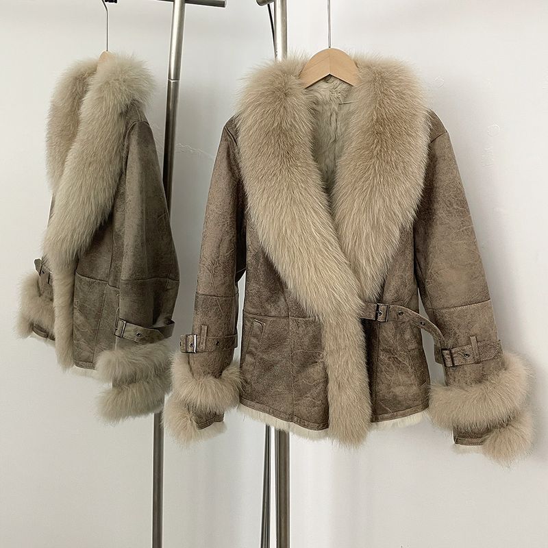 Stilvoller kurzer Wildlederpelzmantel für Damen – Futter aus künstlichem Kaninchenfell, warme Wintermode-Oberbekleidung, XS-XXXL_voghion.com