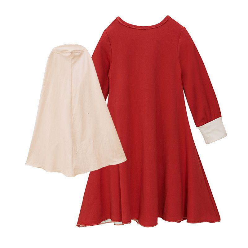 Vêtements pour bébés filles et enfants, jupe longue, robe à nœud + couvre-tête, foulard deux pièces, robe pour enfants_voghion.com