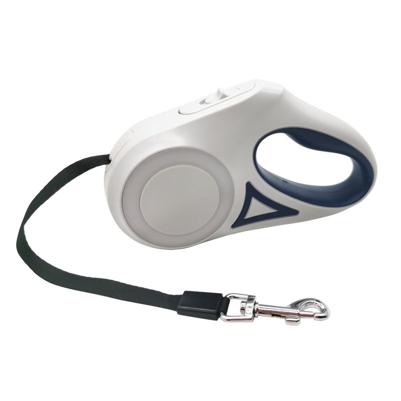 Automatic Retractable Walking Leash Dog Chain Medium Small Dogs Touch Colorful Light Ring 3M_voghion.com