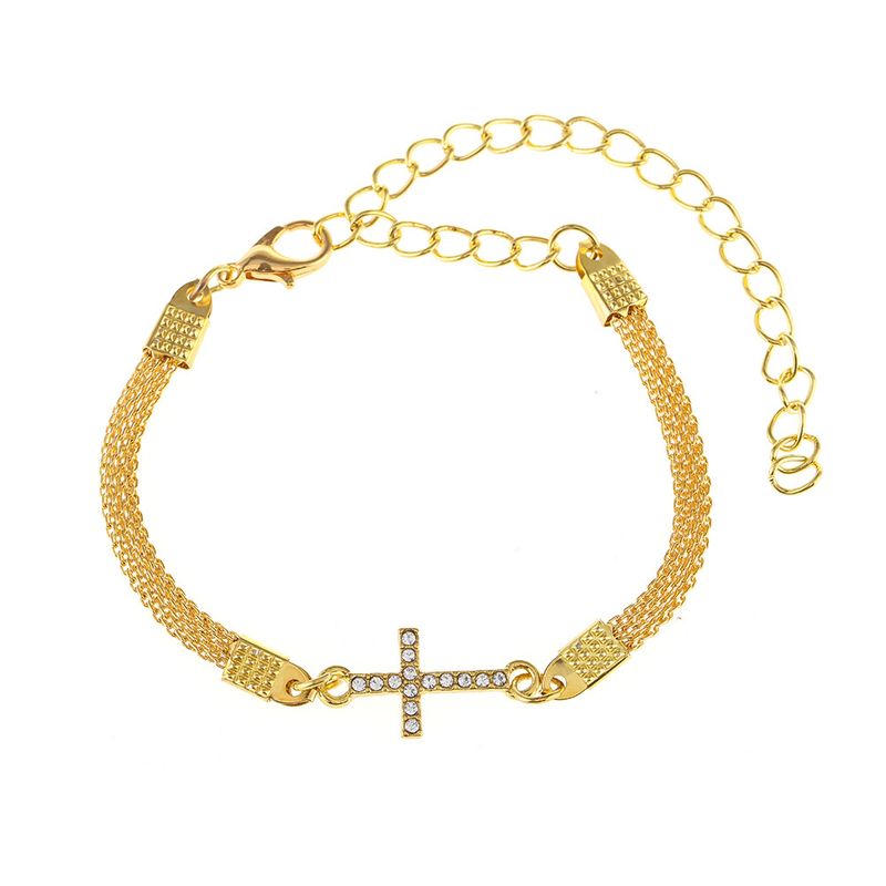 Bracciale da donna con croce di diamanti esotici da spiaggia_voghion.com