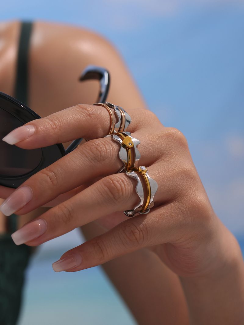 Anello multistrato in zircone, anello semplice, anello con personalità, gioielli_voghion.com