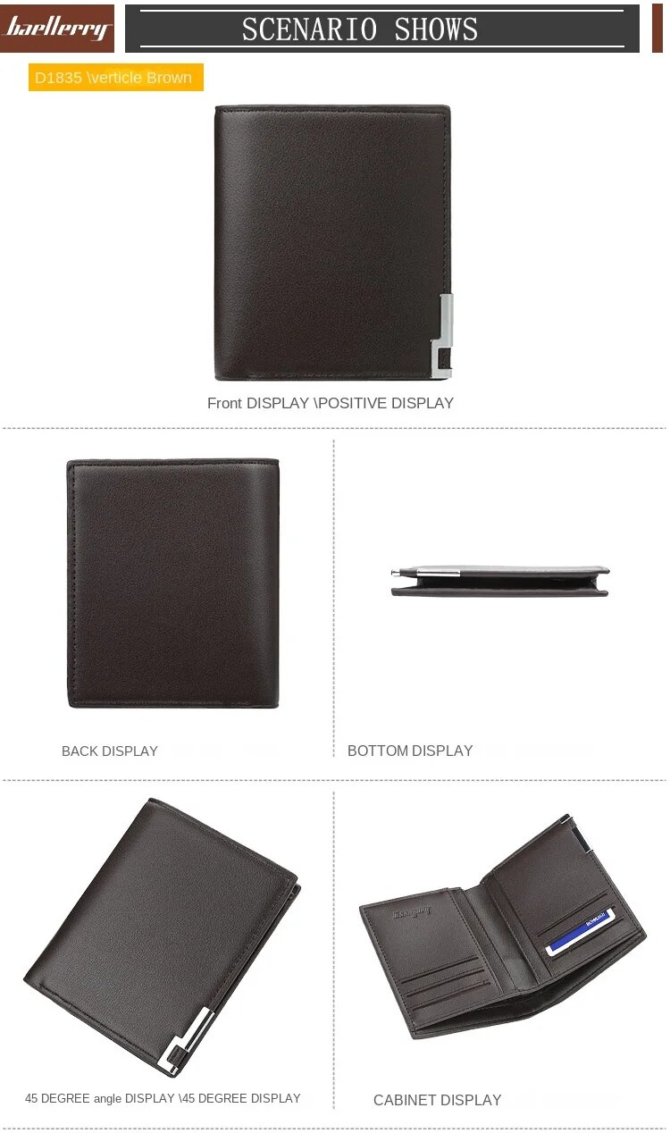 Wallet Men Short Iron Edge Ultra-thin Youth Men's Wallet Trendy Horizontal Card Holder_voghion.com