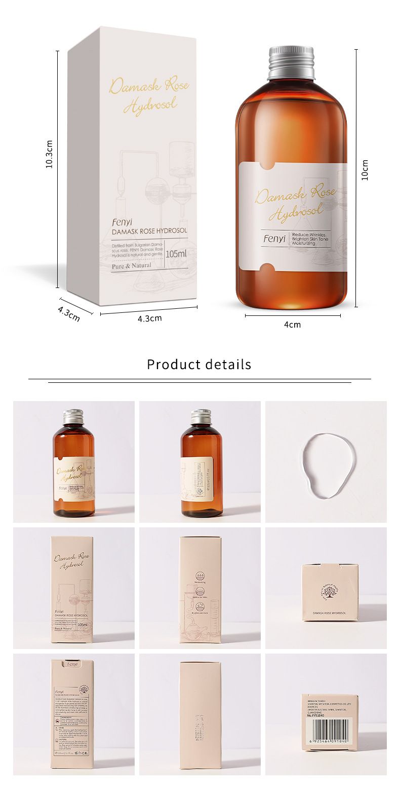 Toners Damascus Rose Hydrosol 105ml Hydraterend Verfrissend Hydraterend Hydrosol_voghion.com