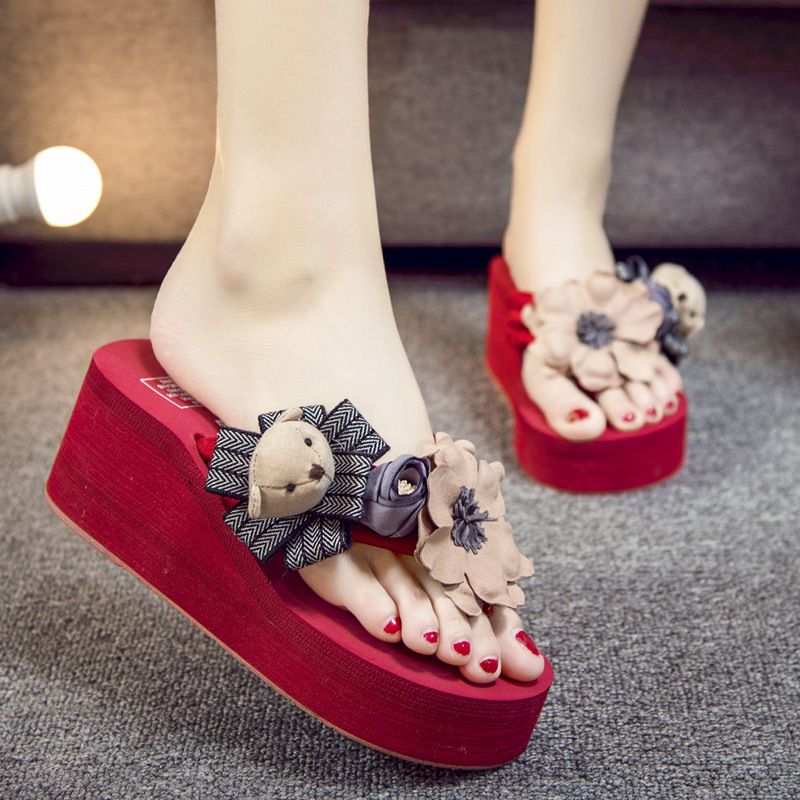 Scarpe da donna estive, sandali casual con fiocco, alla moda, antiscivolo, comode infradito, pantofole da donna, per esterni e interni_voghion.com