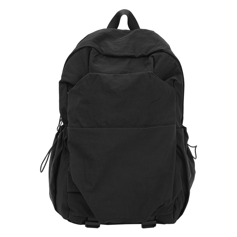 Korean Style Solid Color Simple Casual Double Shoulder Bag For Middle High School And College Students Large Capacity_voghion.com