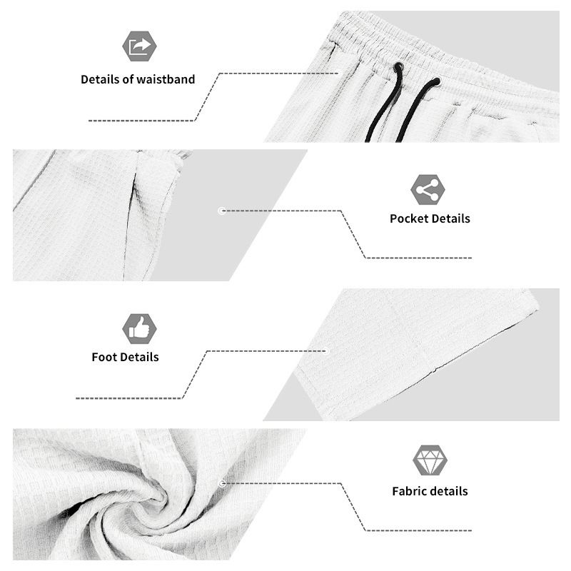 Men's Waffle-Knit Casual Pants – Straight-Leg Lounge Pants (S-XXXL, 5 Colors)_voghion.com