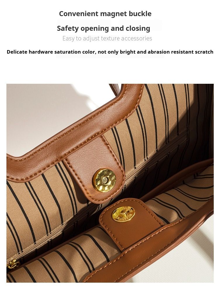 Borsa a tracolla in tela alla moda da donna 2025 - Borsa vintage per pendolari, borsa per laptop di grande capacità, borsa a tracolla versatile e borsa a mano per lavoro e uso quotidiano_voghion.com