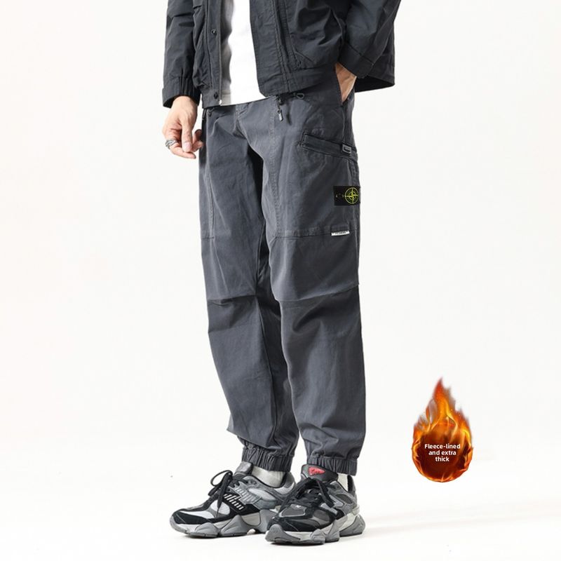 Hochwertige, gewebte Leggings und Samt-Overalls im angesagten Retro-Stil mit dreidimensionalen, großen Taschen aus amerikanischer Baumwolle und Tarnmuster._voghion.com