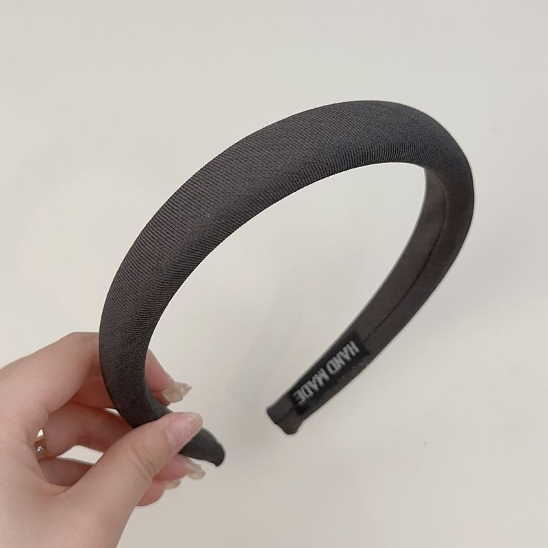 Fascia per capelli con teschio alto in spugna di colore puro in stile retrò coreano pigro 2024 autunno e inverno nuova fascia per lavare il viso accessori per capelli_voghion.com