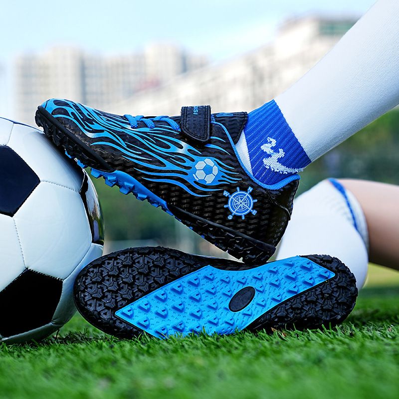 Velcro Children's Long Spike Soccer Shoes Outdoor Primary And Secondary School Students Shredded Spike Training Shoes Youth Sports Shoes_voghion.com