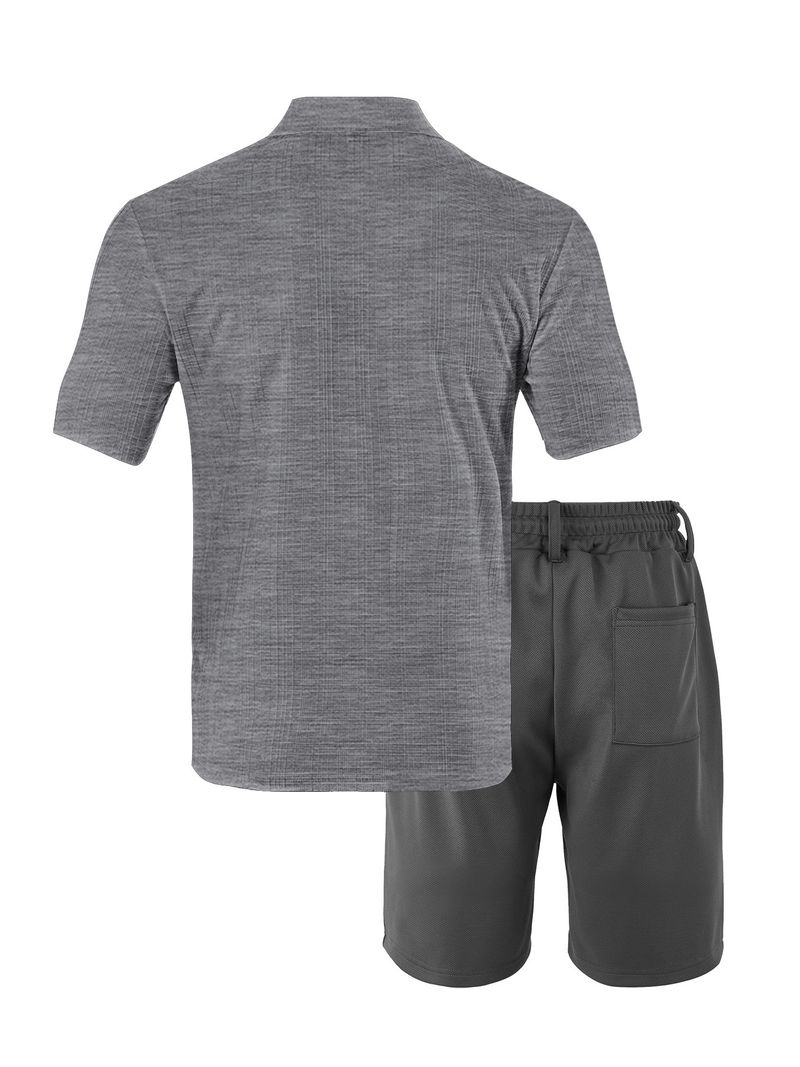 Abbigliamento maschile New Pallets Camicia da uomo casual sportiva in lino con risvolto a quadri piccoli_voghion.com