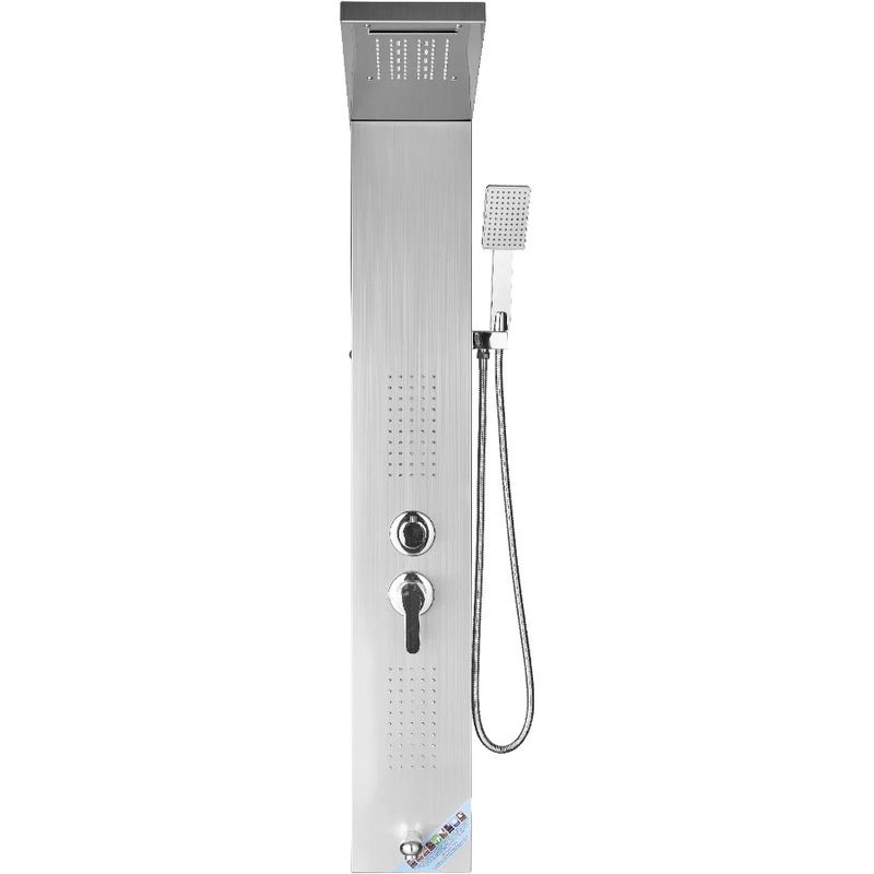 2 modalità doccia corpo doccia a pioggia doccia a cascata sistema a 5 beccucci pannello doccia LED getti doccia pannello vasca massaggio portatile torre_voghion.com