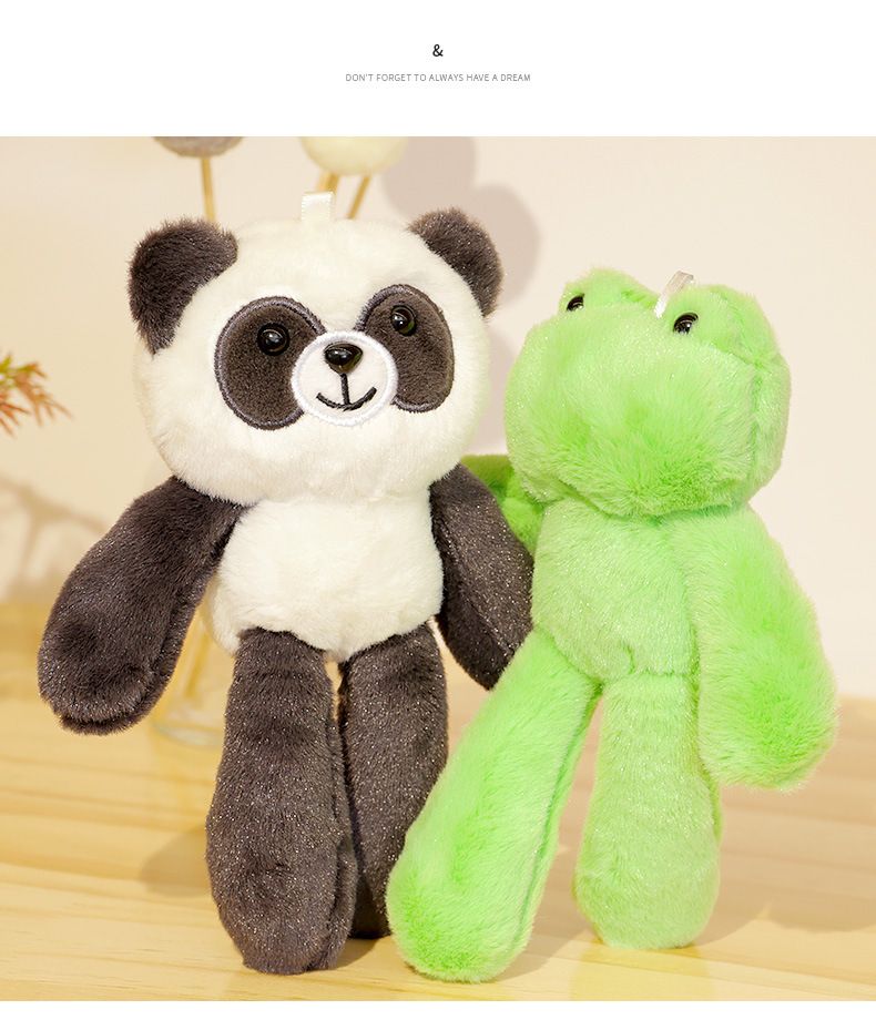 Bolsa colgante de rana de peluche de juguete panda gigante llavero colgante decoración muñeca máquina de agarre actividad pequeño regalo_voghion.com
