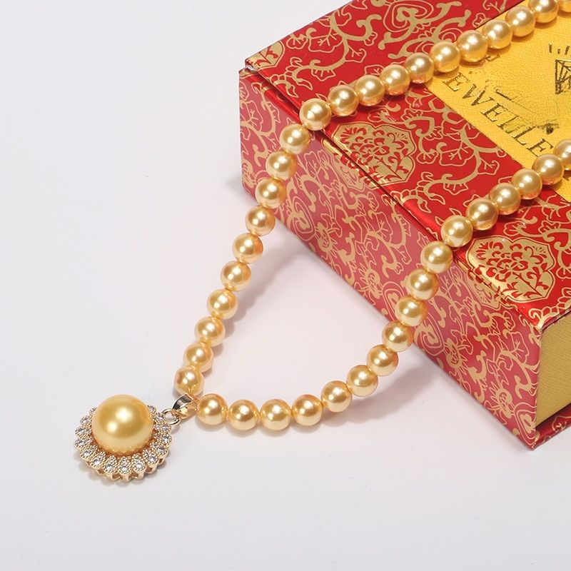 Colgante de concha de 5 mm, elegante y resistente a la decoloración, ideal para el cumpleaños de tu novia._voghion.com