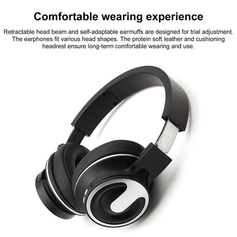 Wireless Bluetooth compatibile 5.0 Dynamic 3.5mm Cuffie Bass Stereo Sport Phone Headset_voghion.com