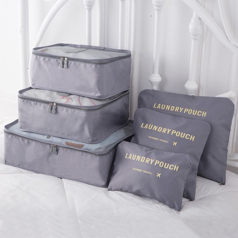 7-Piece Waterproof Travel Organizer Set - Large Capacity Packing Cubes For Clothes Shoes & Electronics (Compression Multi-Purpose Durable Foldable)_voghion.com