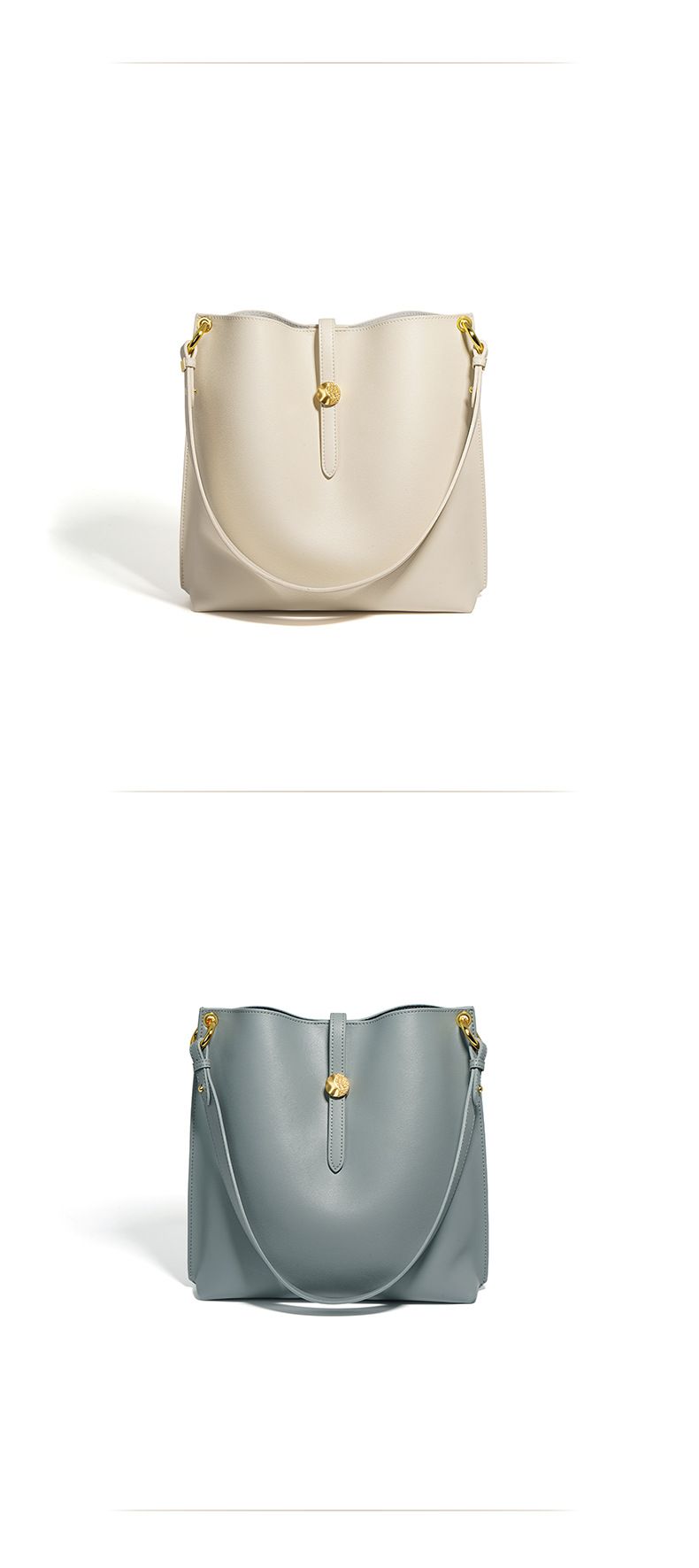 Borsa a secchiello da donna in pelle 2024, nuova borsa da pendolare di grande capacità alla moda, borsa a tracolla di nicchia_voghion.com