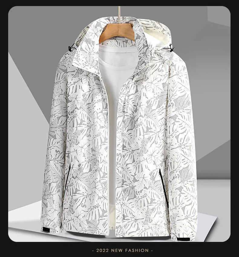 Herrenjacken Leichter wasserdichter Regenmantel für Herren zum Wandern und Reisen mit abnehmbarer Kapuze, Windjacke T221019_voghion.com