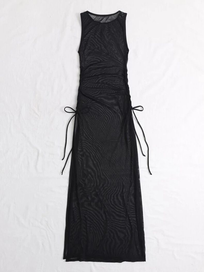 Damenbekleidung Neuer einfarbiger Bikini-Überzug Strandrock Dreiteiliger High-End-Badeanzug für heiße Quellen_voghion.com