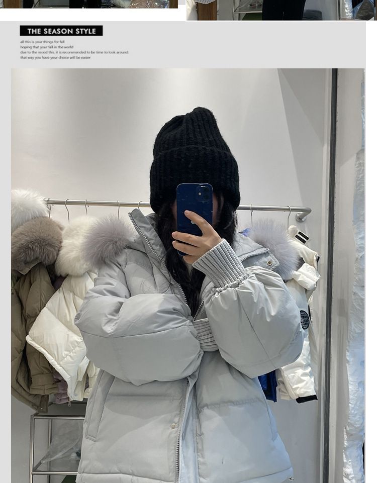Dámské zimní oblečení, nové volné zimní kabáty, bavlněná bunda pro ženy, krátký styl, malá velikost, velký kožešinový límec, bavlněný kabát, zesílený kabát_voghion.com