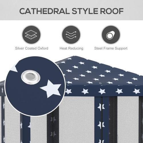Outsunny 10' X 10' Pop Up Canopy Tent With Netting, Instant Gazebo, Ez Up Screen House Room With Carry Bag, Height Adjustable, For Outdoor, Garden, Patio, American Flag_voghion.com