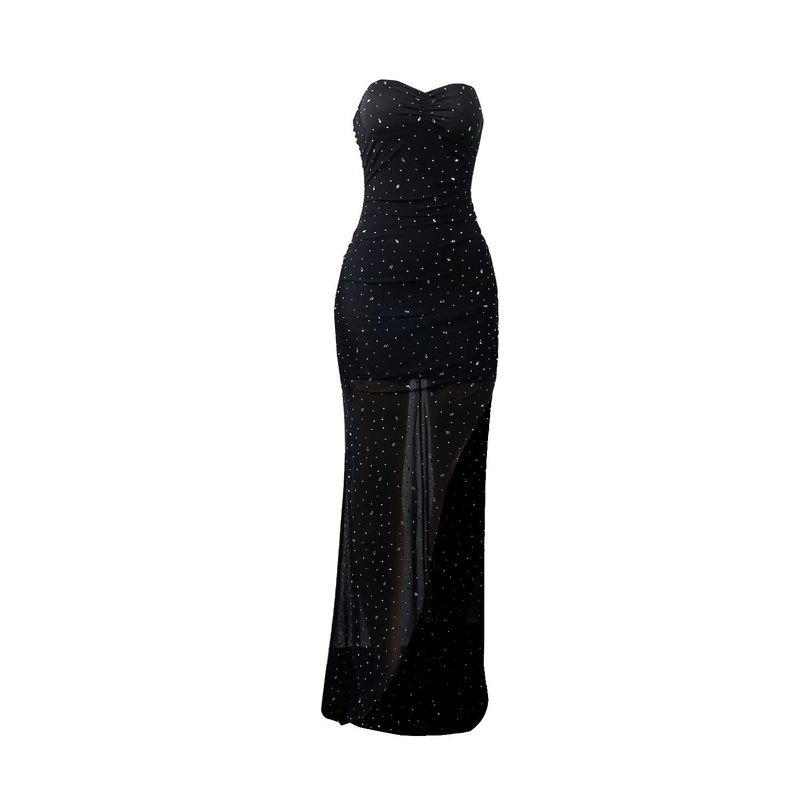 Women's fashion sexy slim drill dress_voghion.com