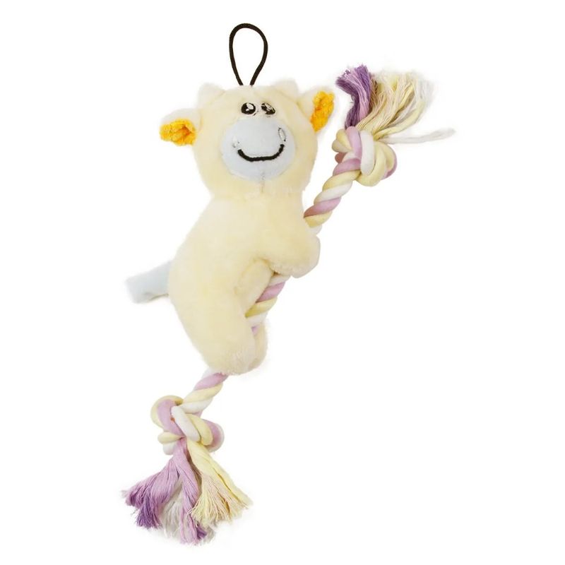 Dog Newborn Pet Life And Toy Plush Jute And Rope Squeaking Cat 'Broom-Lick'_voghion.com