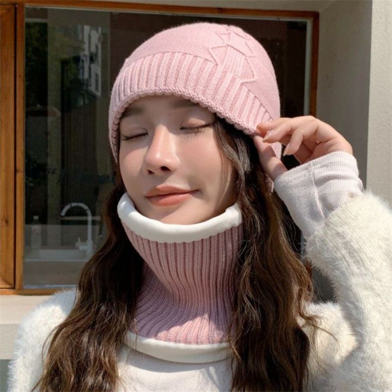 LazyZoom Women's Korean Style Versatile Warm Knit Winter Cycling Cold-Proof Ear Protection Fashion Thickened Knitted Hat Trendy_voghion.com