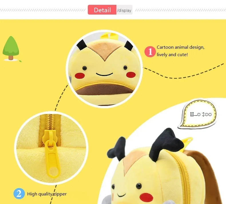 Zaino per bambini simpatico cartone animato scimmia asilo per bambini mochila Borse da scuola per neonati zainetto per bambina escolares_voghion.com
