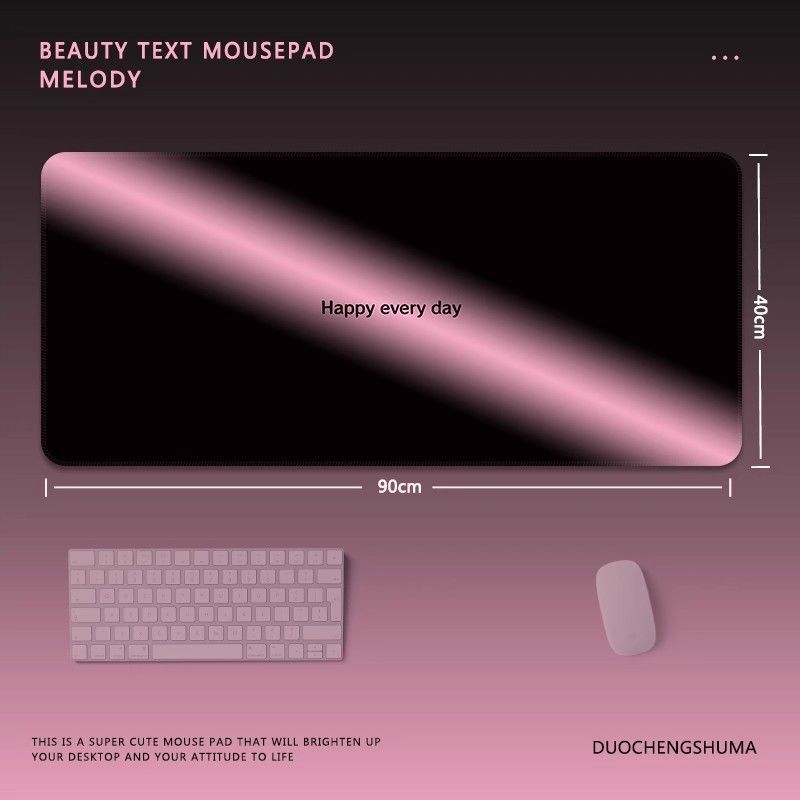 Hochwertiges Mauspad mit Farbverlauf, schwarz und rosa, minimalistischer Stil, extra groß, Morandi, Gaming-Büro-Tastatur-Schreibtischmatte_voghion.com