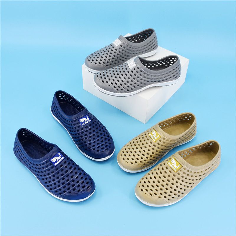 Scarpe da spiaggia traspiranti e antiscivolo, alla moda e per il tempo libero, per uomo, estive, con suola spessa_voghion.com