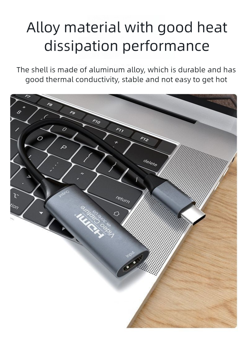 Placa de captura HDMI tipo C para tela de celular Android, tablet USB para câmera, computador, transmissão ao vivo_voghion.com
