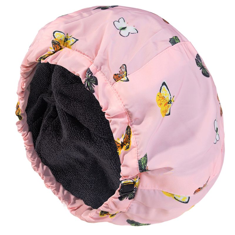touca de banho touca de cabelo seco touca adulta estampada elástica fivela ajustável camada dupla à prova d'água tamanho grande touca de dormir_voghion.com