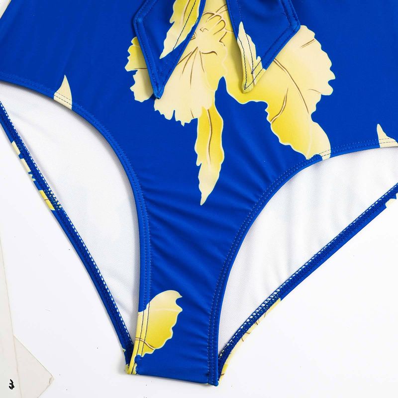 Women's Clothing Sexy One Piece Swimsuit Female Retro Ruffled Chiffon Skirt Swimsuit Suit_voghion.com