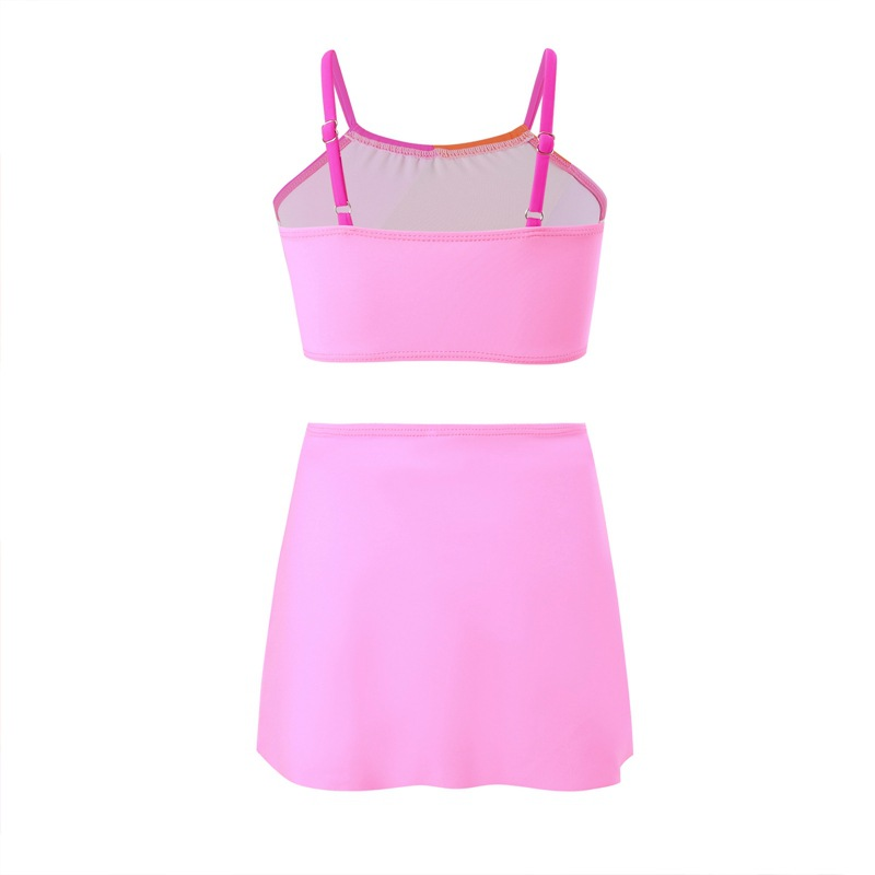 Mère et enfants filles trois pièces robe couleur printemps chaud maillot de bain mignon vêtements de plage maillot de bain pour enfants_voghion.com