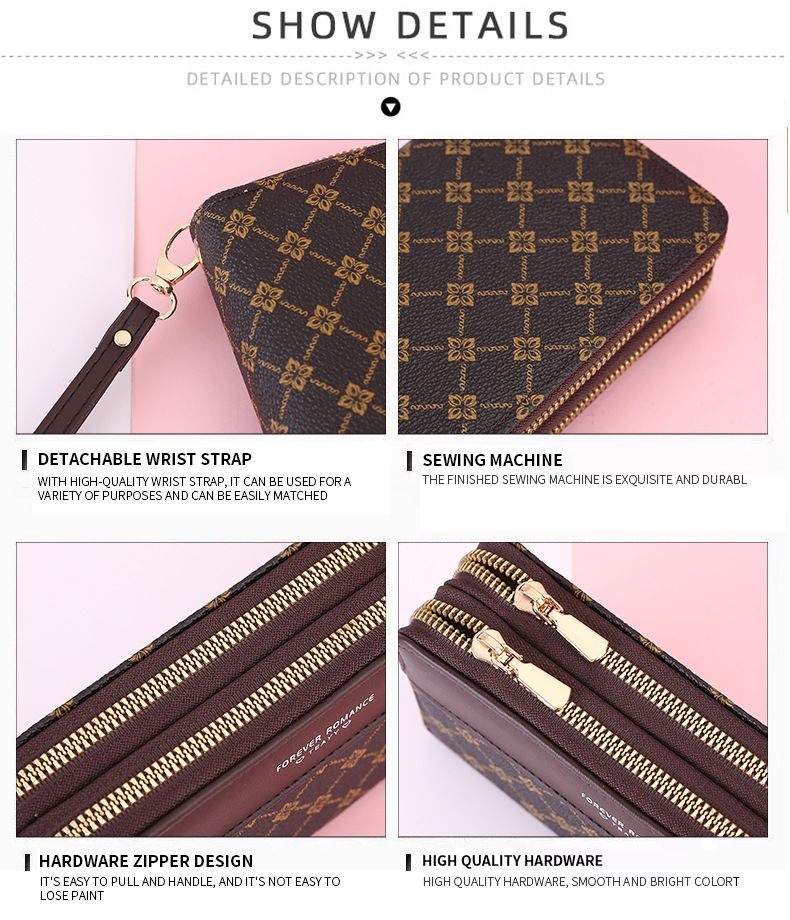 Purse Wallet Clutch Bag Purse Long Women's Simple Stylish Zipper Bag Hand Hold Bag Large Capacity Wallet Women's Purse_voghion.com