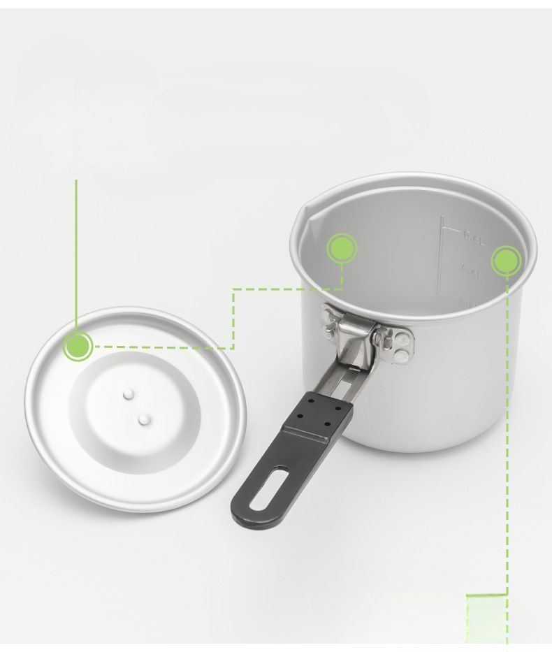 CLS Leite Pequeno Acampamento em Montanha ao Ar Livre Churrasco Portátil Água Fervente Chá Café Panela Única Autodirigível Dobrável Utensílios de Cozinha_voghion.com