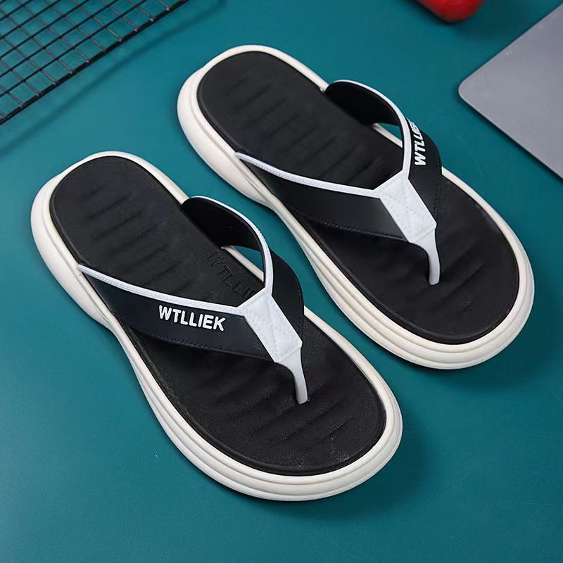 Sandali a spina di pesce per abbigliamento casual estivo, marchio alla moda antiscivolo con suola spessa e intersuola in EVA con clip, sandali da spiaggia da uomo e_voghion.com