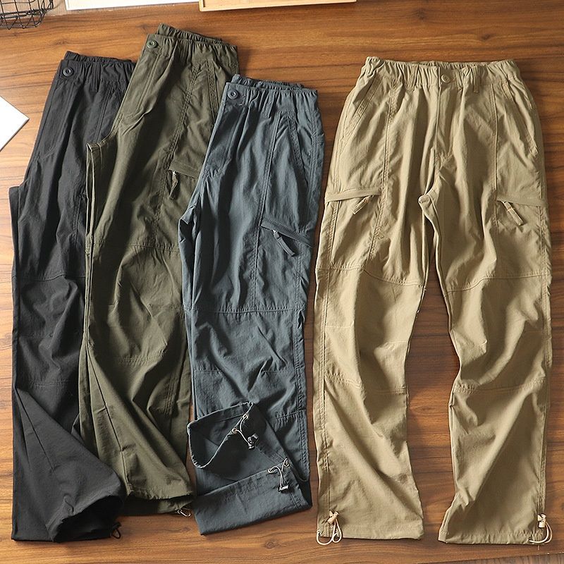 001 Outdoor Cargo Men Loose Straight Casual Long Summer Hiking Quick-Dry American Style Waterproof Fast-Drying Sofhell_voghion.com