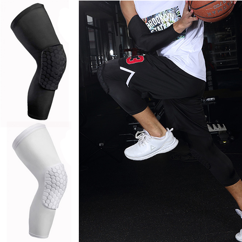 Genouillères Anti-collision, protection de basket-ball, manchon de Compression, attelle en mousse nid d'abeille, genouillère Fiess Gear Volle pad_voghion.com