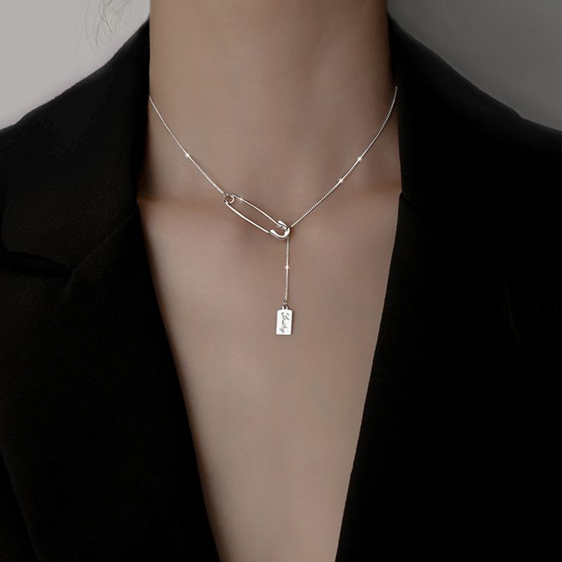 2025 Damesmode Vlindervormige speldclip, damesketting, eenvoudige kettinghanger, sieraden_voghion.com
